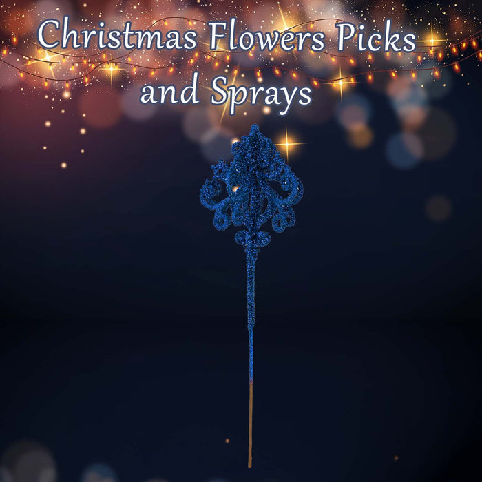 Christmas Pendent Lamp Spray Decoration 48cm x 14cm Blue X 1
