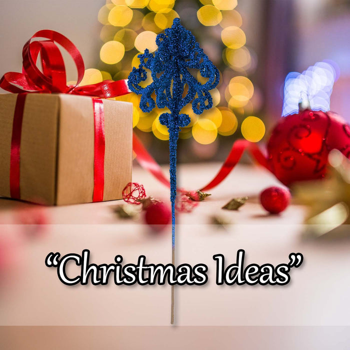 Christmas Pendent Lamp Spray Decoration 48cm x 14cm Blue X 1