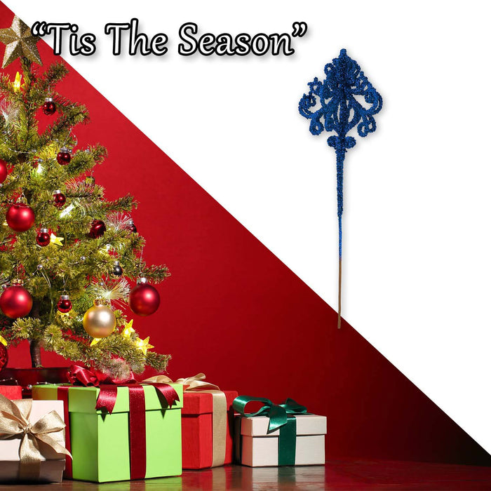 Christmas Pendent Lamp Spray Decoration 48cm x 14cm Blue X 1