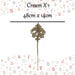 Christmas Pendent Lamp Spray Decoration 48cm x 14cm Cream X 1
