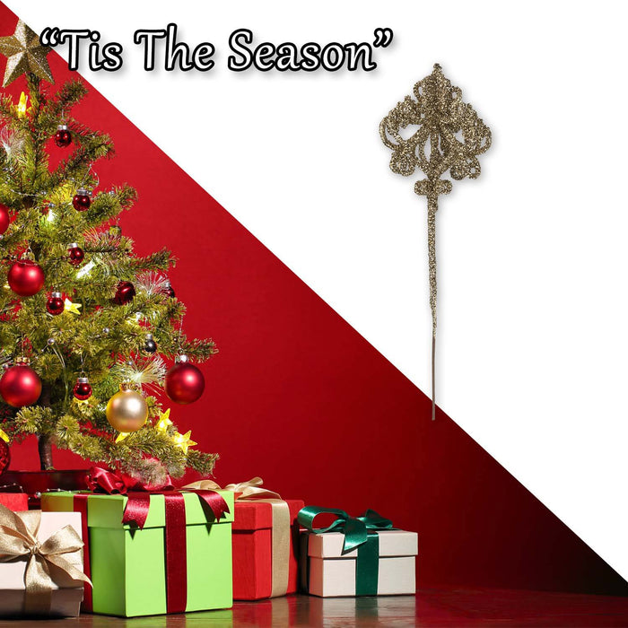 Christmas Pendent Lamp Spray Decoration 48cm x 14cm Cream X 1