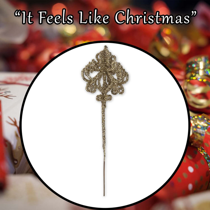 Christmas Pendent Lamp Spray Decoration 48cm x 14cm Cream X 1