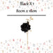 Christmas Rose Spray Pick Decoration 80cm x 16cm Black X 1