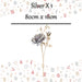 Christmas Rose Spray Pick Decoration 80cm x 16cm Silver X 1