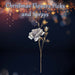 Christmas Rose Spray Pick Decoration 80cm x 16cm Silver X 1
