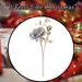 Christmas Rose Spray Pick Decoration 80cm x 16cm Silver X 1