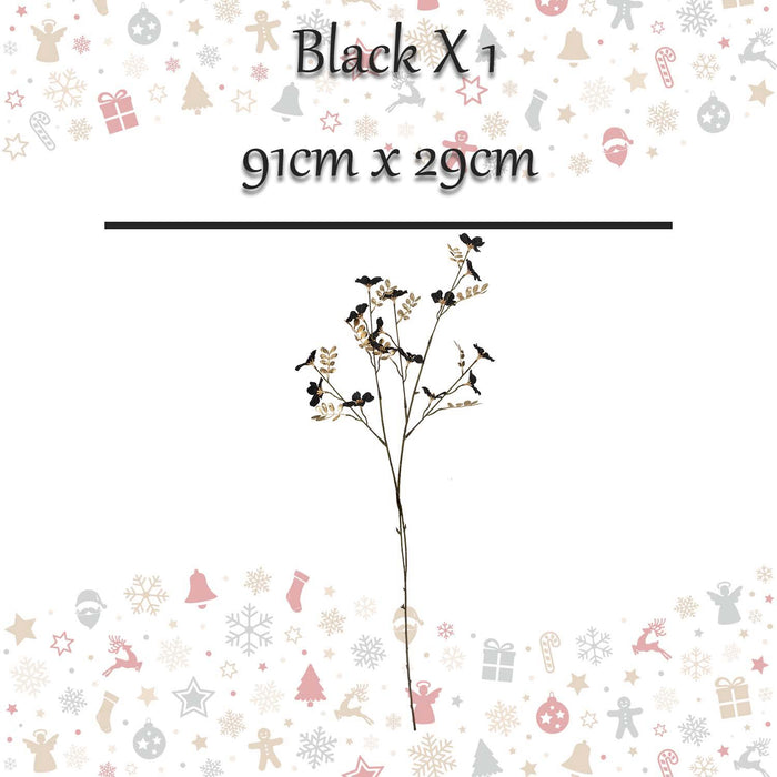 Christmas Daisy Spray Decoration 91cm x 29cm Black X 1