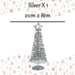 Christmas Glittery Tree Decoration 21cm x 8cm Silver X 1