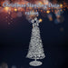 Christmas Glittery Tree Decoration 21cm x 8cm Silver X 1