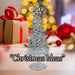Christmas Glittery Tree Decoration 21cm x 8cm Silver X 1