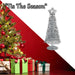 Christmas Glittery Tree Decoration 21cm x 8cm Silver X 1