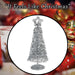 Christmas Glittery Tree Decoration 21cm x 8cm Silver X 1