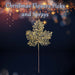Christmas Glitter Maple Leaf Spray Decoration 45cm x 22cm Gold X 1