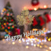 Christmas Glitter Maple Leaf Spray Decoration 45cm x 22cm Gold X 1