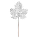 Christmas Glitter Maple Leaf Spray Decoration 45cm x 22cm Silver X 1