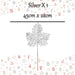 Christmas Glitter Maple Leaf Spray Decoration 45cm x 22cm Silver X 1