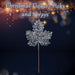 Christmas Glitter Maple Leaf Spray Decoration 45cm x 22cm Silver X 1