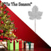Christmas Glitter Maple Leaf Spray Decoration 45cm x 22cm Silver X 1