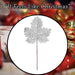 Christmas Glitter Maple Leaf Spray Decoration 45cm x 22cm Silver X 1