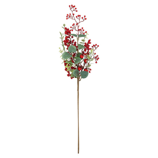 Christmas Long Stem Berries Leaves Decoration 67cm x 18cm Red X 1