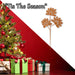 Christmas Long Stem with Glitter Decoration 60cm x 22cm Orange X 1