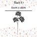 Christmas Long Stem with Glitter Decoration 60cm x 22cm Black X 1