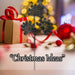 Christmas Long Stem with Glitter Decoration 60cm x 22cm Black X 1