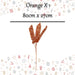 Christmas Long Stem with Glitter Decoration 80cm x 27cm Orange X 1