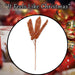 Christmas Long Stem with Glitter Decoration 80cm x 27cm Orange X 1