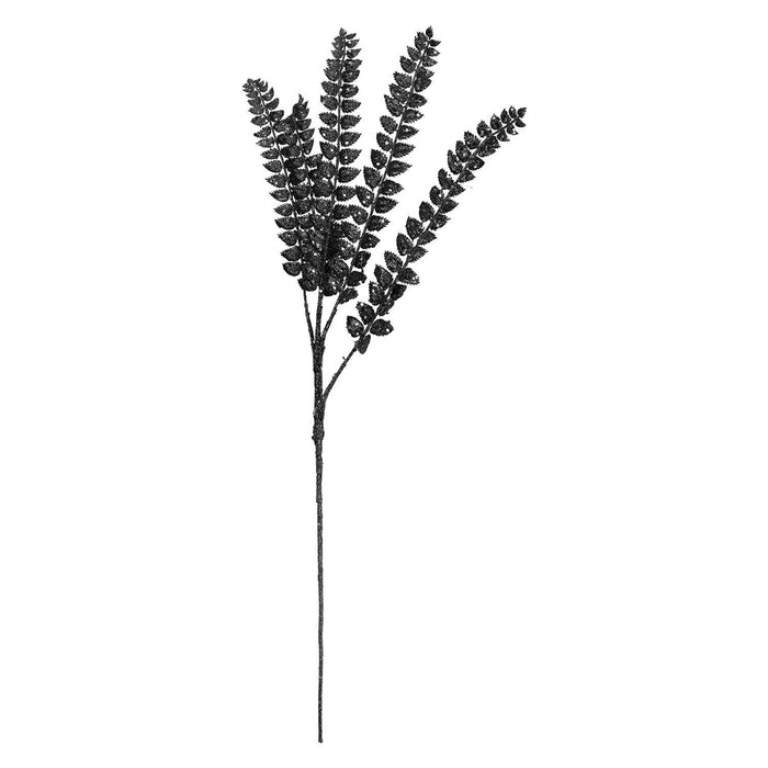 Christmas Long Stem with Glitter Decoration 80cm x 27cm Black X 1