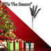 Christmas Long Stem with Glitter Decoration 80cm x 27cm Black X 1