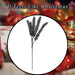 Christmas Long Stem with Glitter Decoration 80cm x 27cm Black X 1