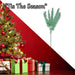Christmas Long Stem with Glitter Decoration 80cm x 27cm Green X 1