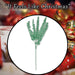 Christmas Long Stem with Glitter Decoration 80cm x 27cm Green X 1