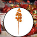 Christmas Long Stem with Glitter Decoration 65cm x 20cm Orange X 1