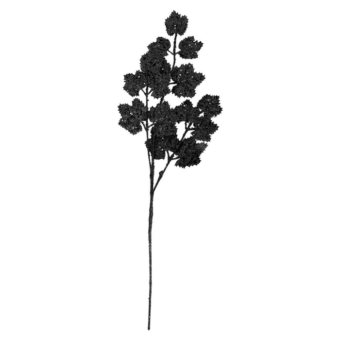 Christmas Long Stem with Glitter Decoration 65cm x 20cm Black X 1