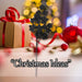 Christmas Long Stem with Glitter Decoration 65cm x 20cm Black X 1