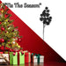 Christmas Long Stem with Glitter Decoration 65cm x 20cm Black X 1