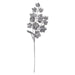 Christmas Long Stem with Glitter Decoration 65cm x 20cm Silver X 1