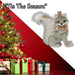 Christmas Velvet Fox Decoration 20cm x 9cm Green X 1