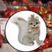 Christmas Velvet Fox Decoration 20cm x 9cm Green X 1