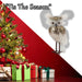 Christmas Velvet Owl Decoration 23cm x 15cm Green X 1
