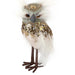 Christmas Velvet Owl Decoration 15cm x 9cm Green X 1