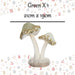 Christmas Velvet Mushroom Decoration 21cm x 19cm Green X 1