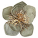 Christmas Velvet Flower Decoration 11cm x 11cm Green X 1