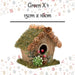 Christmas Bird House Decoration 15cm x 16cm Green X 1