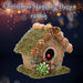 Christmas Bird House Decoration 15cm x 16cm Green X 1