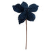 Christmas Fabric Poinsettia Pick 32cm x 18cm Blue X 1