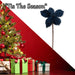 Christmas Fabric Poinsettia Pick 32cm x 18cm Blue X 1