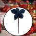 Christmas Fabric Poinsettia Pick 32cm x 18cm Blue X 1